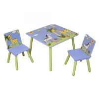 Masuta Safari cu doua scaunele din lemn solid + MDF Liberty House Masuta Safari cu doua scaunele din lemn solid + MDF Liberty House